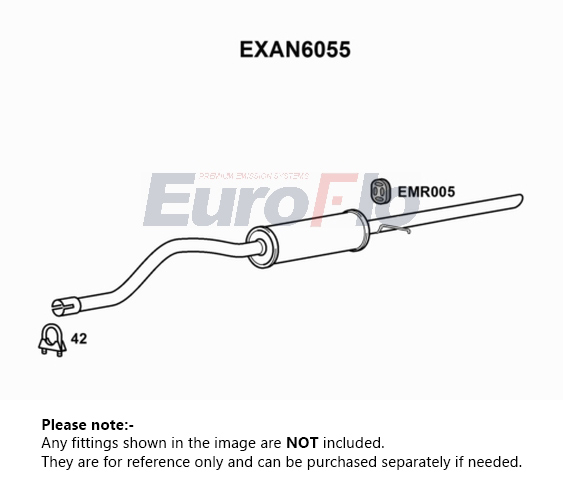 EuroFlo Exhaust Back / Rear Box EXAN6055 [PM1693451]