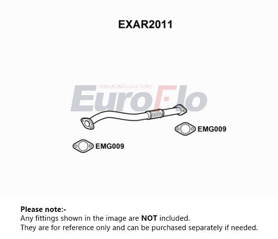 EuroFlo Exhaust Pipe Front EXAR2011 [PM1693502]