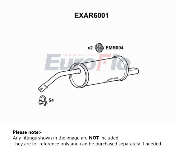 EuroFlo Exhaust Back / Rear Box EXAR6001 [PM1693557]