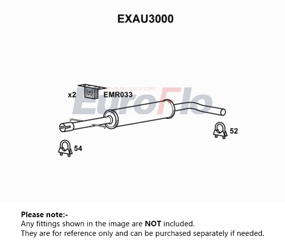 EuroFlo Exhaust Centre Box EXAU3000 [PM1693650]