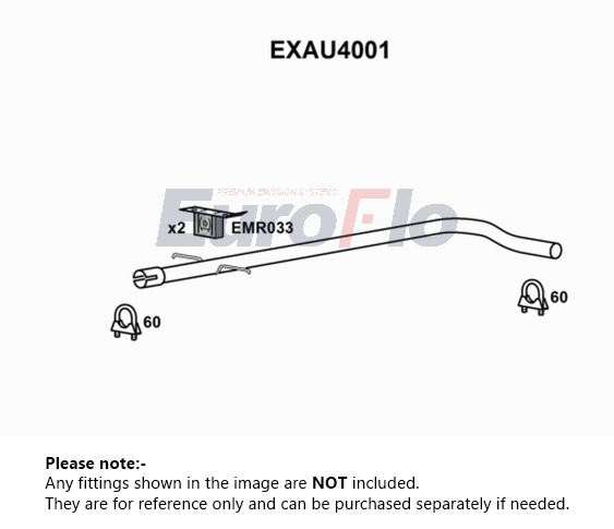 EuroFlo Exhaust Pipe Centre EXAU4001 [PM1693770]