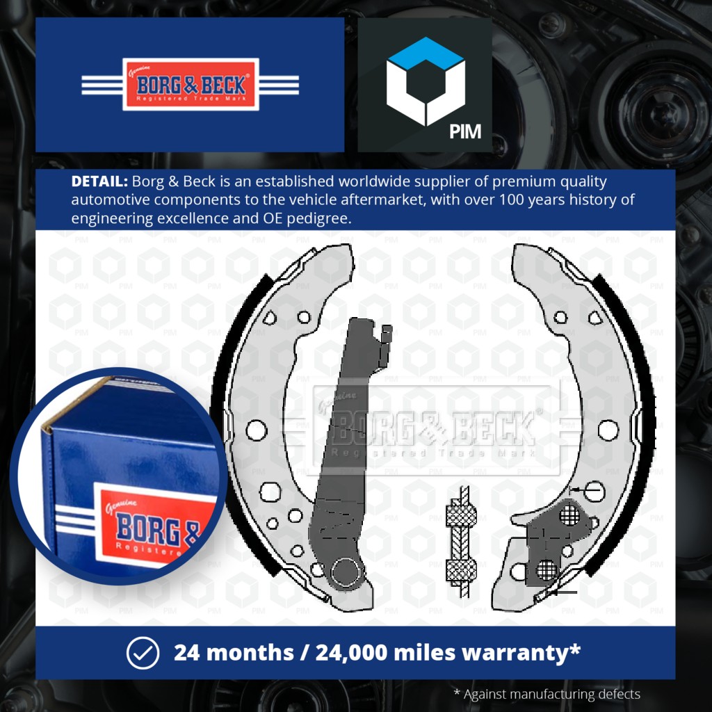 Borg & Beck Brake Shoes Set BBS6248 [PM675193]