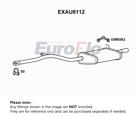 EuroFlo Exhaust Back / Rear Box Left EXAU6112 [PM1693942]