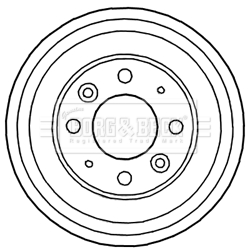 Borg & Beck BBR7156 Brake Drum