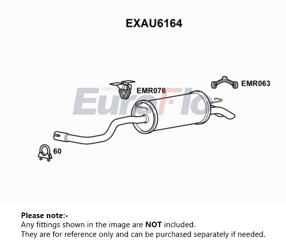 EuroFlo Exhaust Back / Rear Box EXAU6164 [PM1693989]