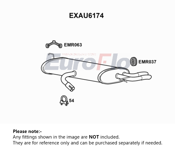 EuroFlo Exhaust Back / Rear Box EXAU6174 [PM1693997]