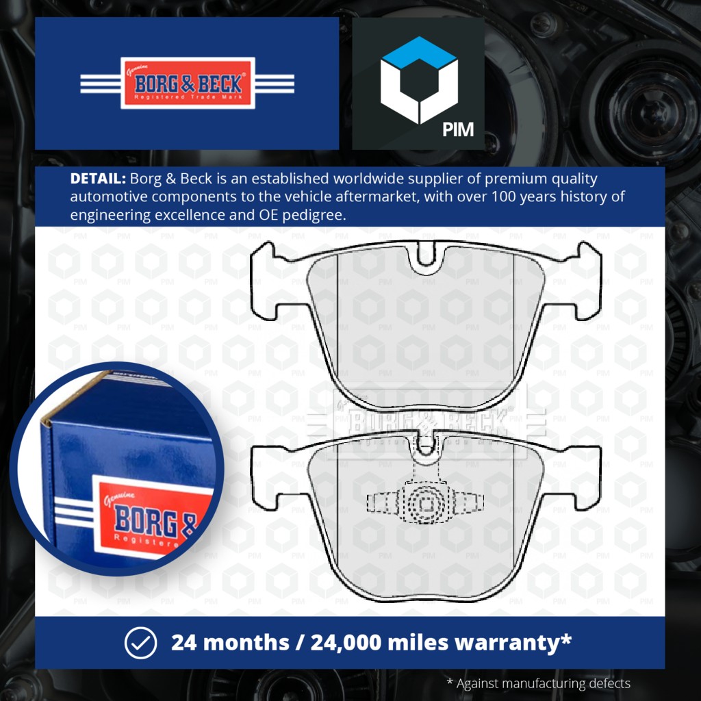 Borg & Beck Brake Pads Set Rear BBP2116 [PM674552]