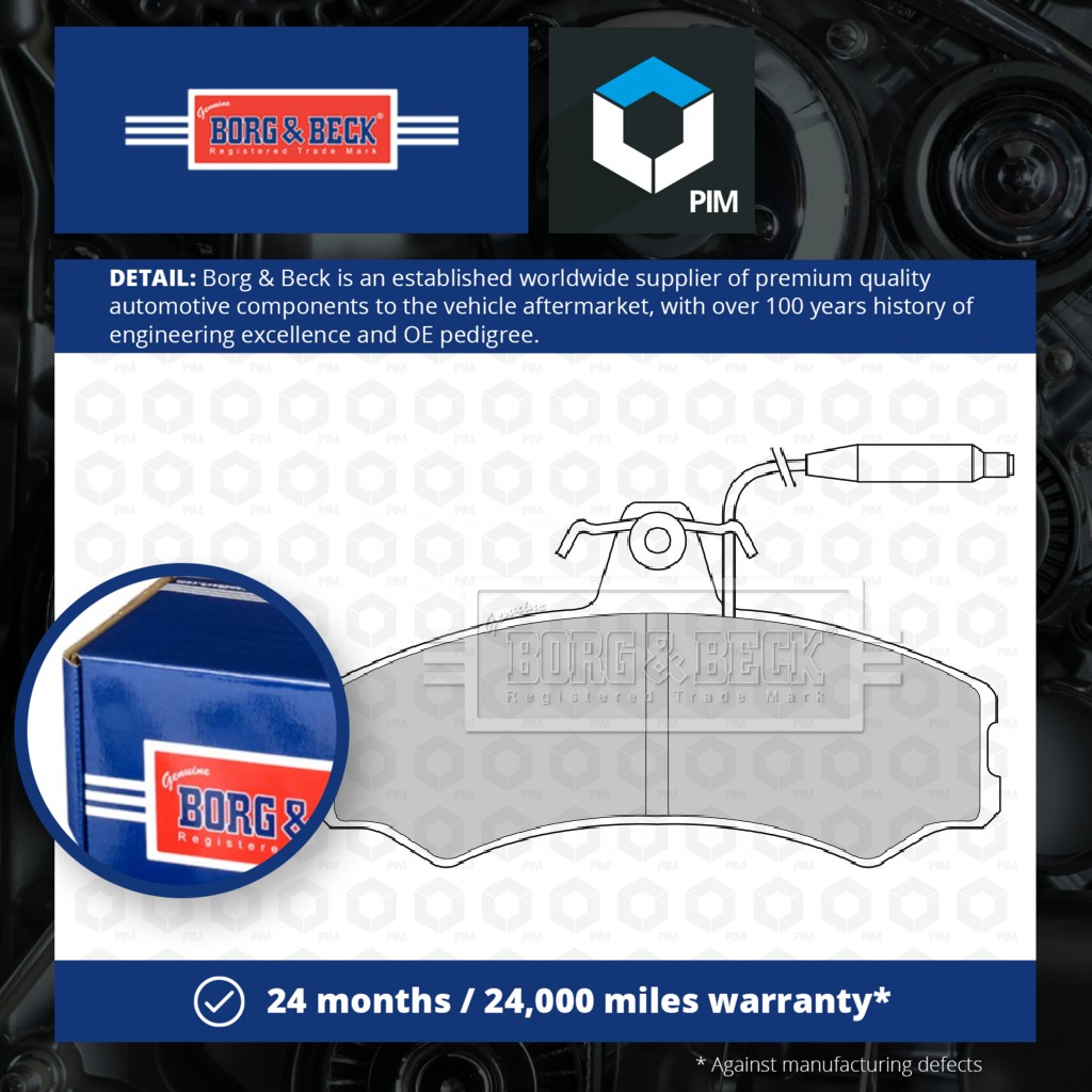 Borg & Beck Brake Pads Set Front BBP1082 [PM673790]