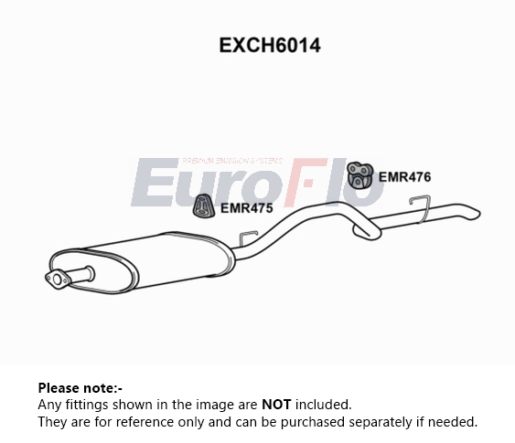 EuroFlo Exhaust Back / Rear Box EXCH6014 [PM1694528]
