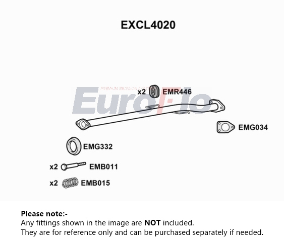 EuroFlo Exhaust Pipe Centre EXCL4020 [PM1694679]