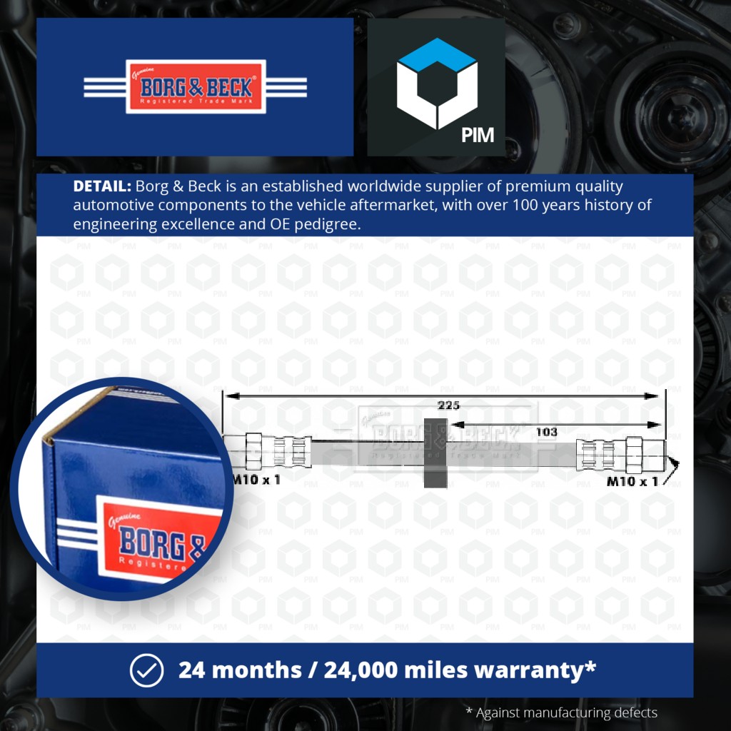 Borg & Beck Brake Hose BBH6025 [PM671988]