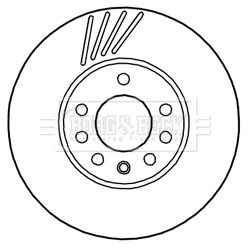 Borg & Beck BBD5944S Brake Disc Single Vented