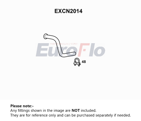EuroFlo Exhaust Pipe Front EXCN2014 [PM1694814]