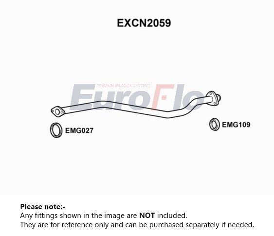 EuroFlo Exhaust Pipe Front EXCN2059 [PM1694856]