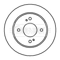 Borg & Beck BBD4235 2x Brake Discs Pair Solid