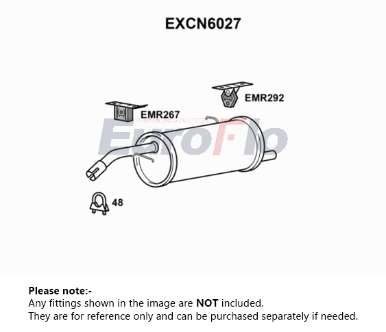 EuroFlo Exhaust Back / Rear Box EXCN6027 [PM1695062]