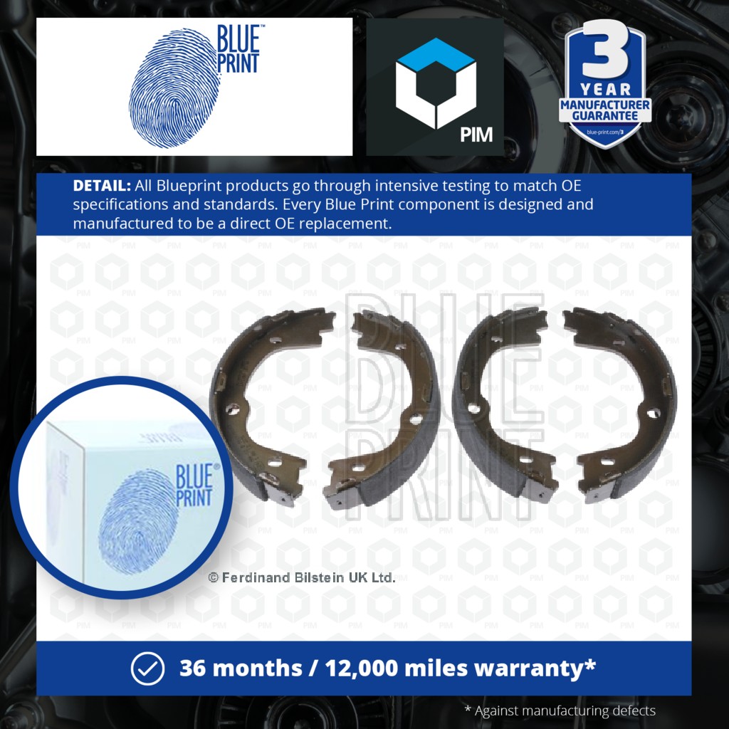 Blue Print Handbrake Shoes Set ADG04174 [PM670609]