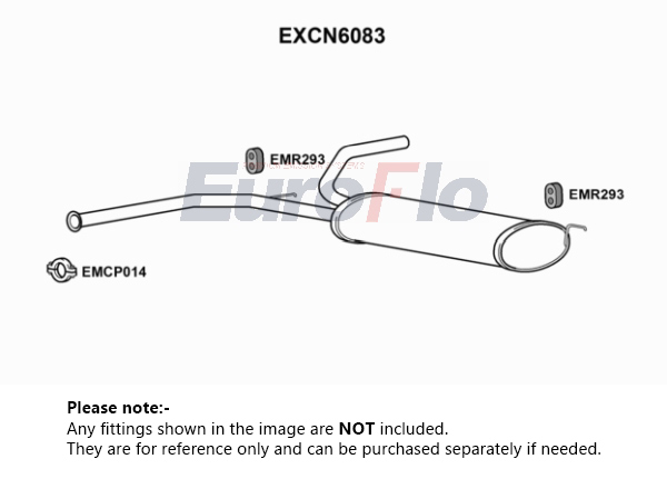 EuroFlo Exhaust Back / Rear Box EXCN6083 [PM1695118]