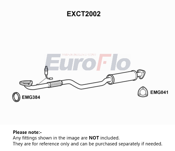 EuroFlo Exhaust Pipe Front EXCT2002 [PM1695211]