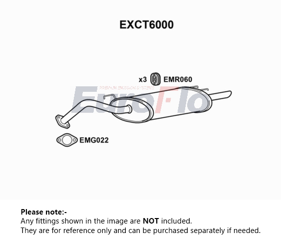 EuroFlo Exhaust Back / Rear Box EXCT6000 [PM1695219]