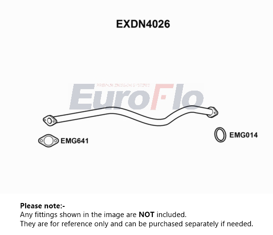 EuroFlo Exhaust Pipe Centre EXDN4026 [PM1695529]