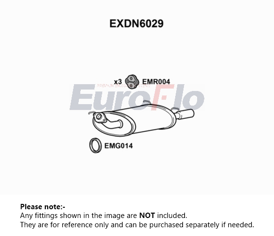 EuroFlo Exhaust Back / Rear Box EXDN6029 [PM1695560]