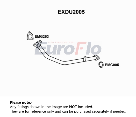 EuroFlo Exhaust Pipe Front EXDU2005 [PM1695704]