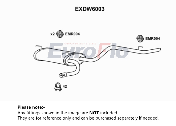 EuroFlo Exhaust Back / Rear Box EXDW6003 [PM1695799]