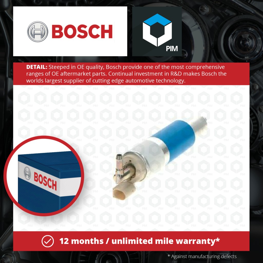 Bosch Fuel Pump In Line 0986580354 [PM662353]