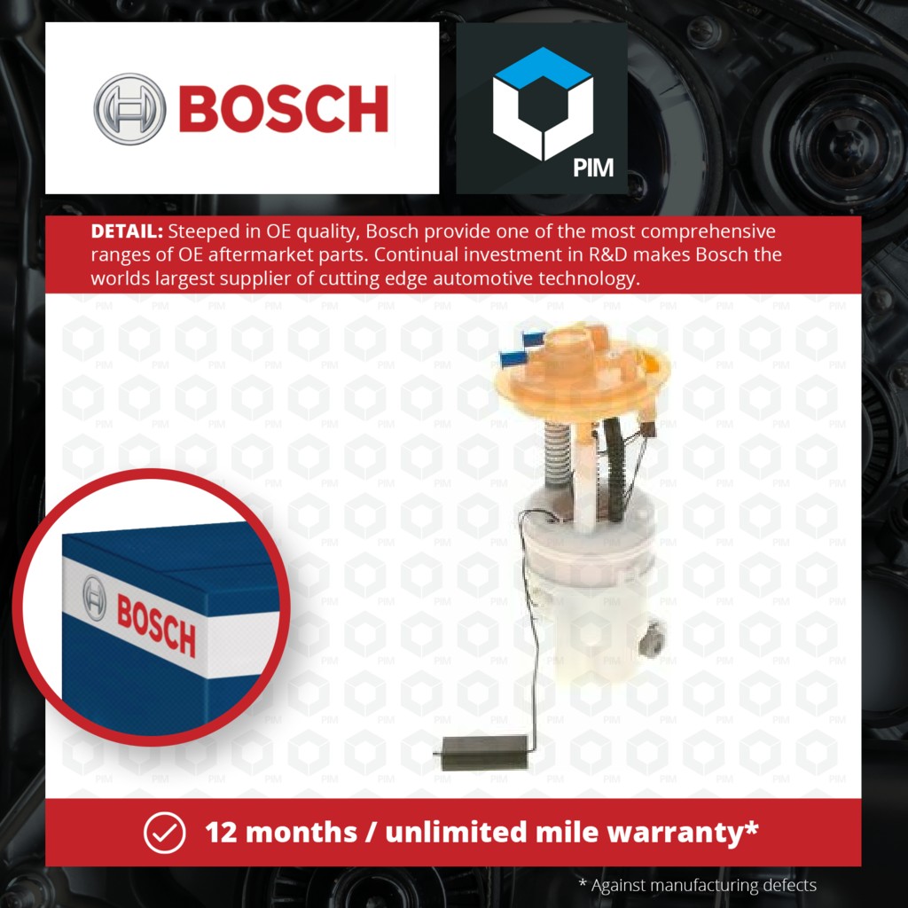 Bosch Fuel Pump In tank 0986580163 [PM662343]