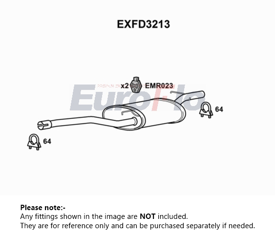 EuroFlo Exhaust Centre Box EXFD3213 [PM1696130]