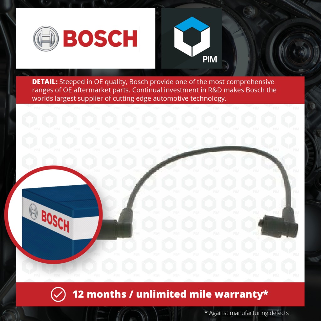Bosch HT Leads Ignition Cables Set 0986357244 [PM662192]