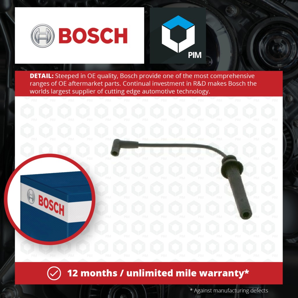 Bosch HT Leads Ignition Cables Set 0986357192 [PM662170]