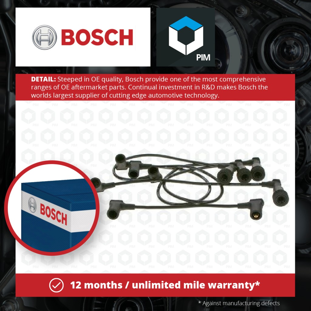 Bosch HT Leads Ignition Cables Set 0986356377 [PM662103]