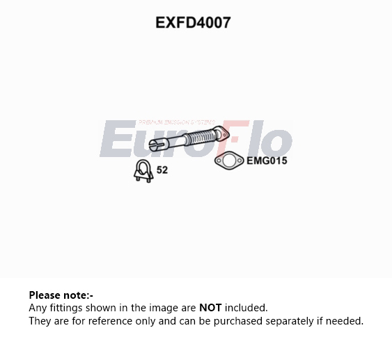 EuroFlo Exhaust Pipe Centre EXFD4007 [PM1696210]