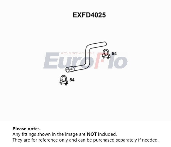 EuroFlo Exhaust Pipe Centre EXFD4025 [PM1696228]