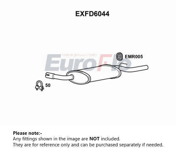 EuroFlo Exhaust Back / Rear Box EXFD6044 [PM1696319]