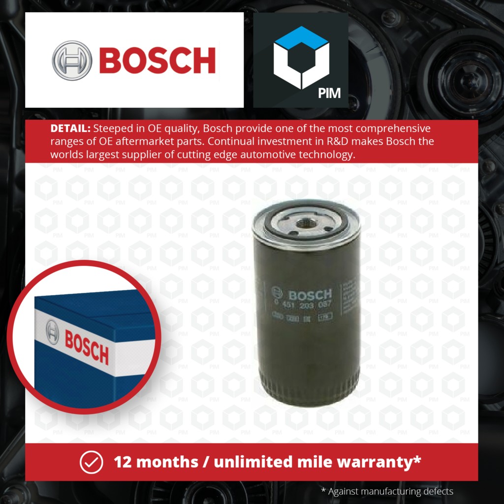 Bosch Oil Filter 0451203087 [PM659847]