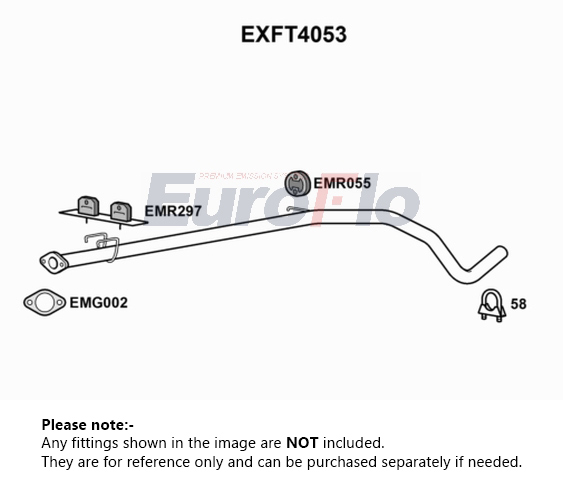 EuroFlo Exhaust Pipe Centre EXFT4053 [PM1696866]