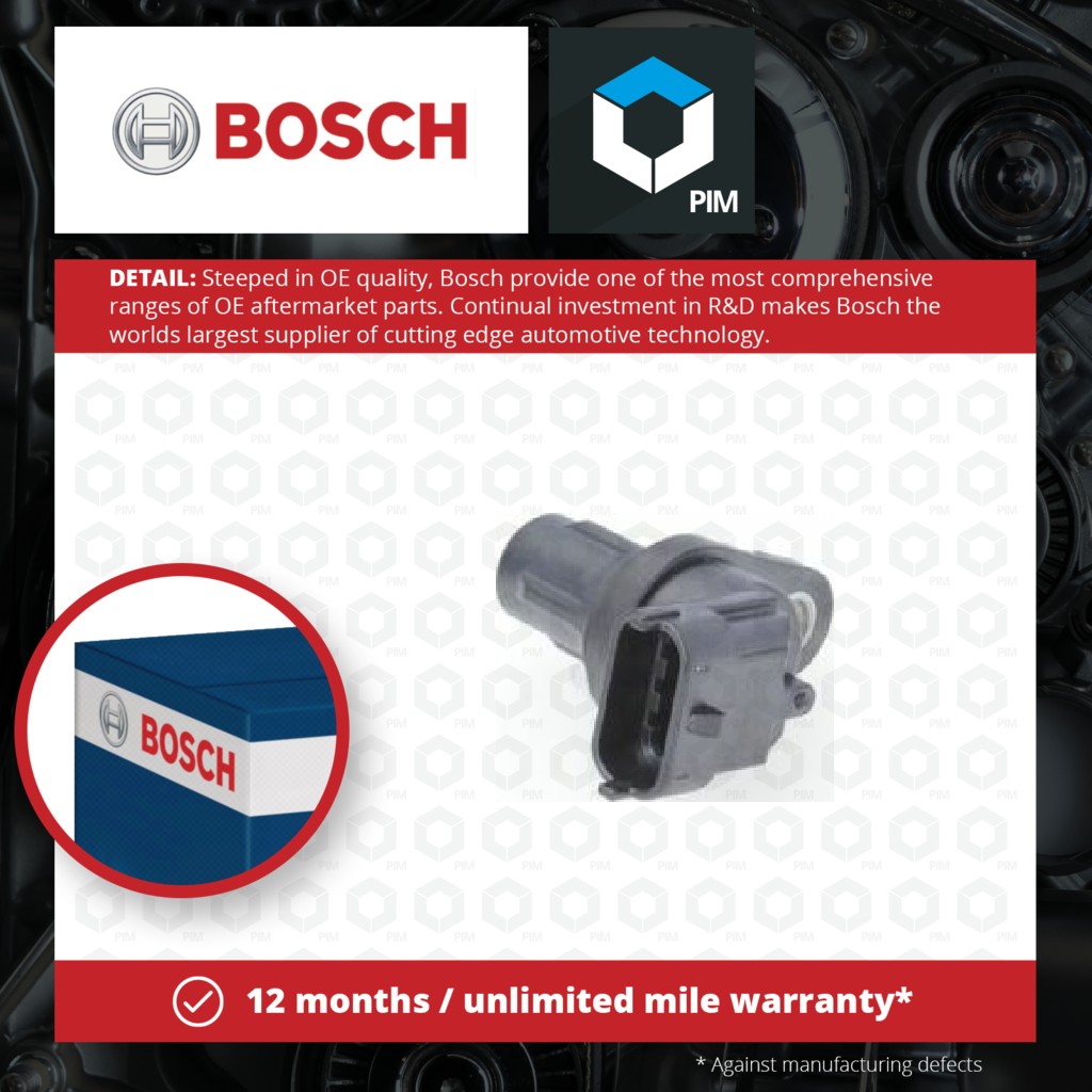 Bosch Camshaft Position Sensor 0281002728 [PM658977]