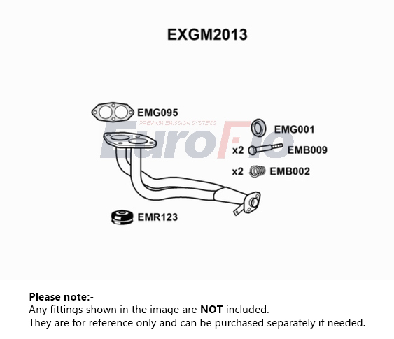 EuroFlo Exhaust Pipe Front EXGM2013 [PM1697054]