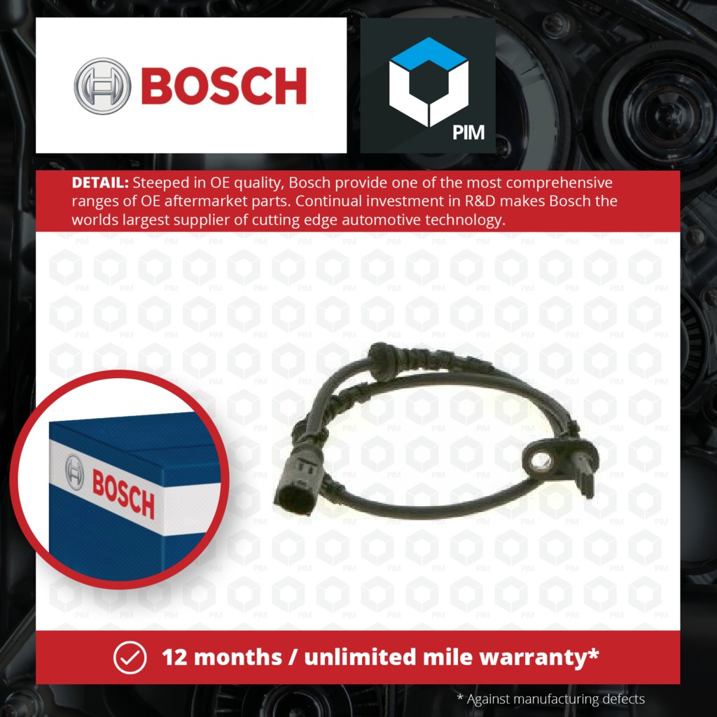 Bosch ABS Sensor Rear 0265008056 [PM658637]