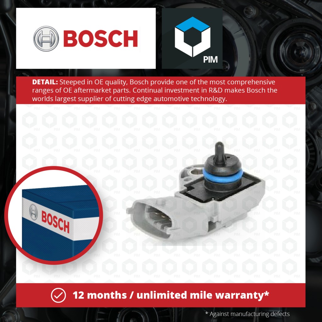 Bosch Fuel Pressure Sensor 0261230238 [PM658510]