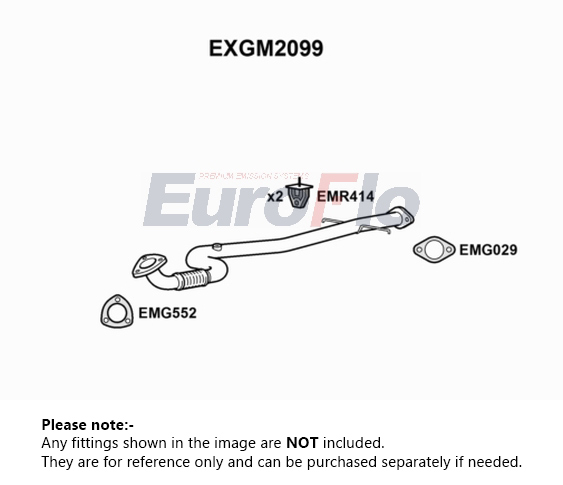 EuroFlo Exhaust Pipe Front EXGM2099 [PM1697136]