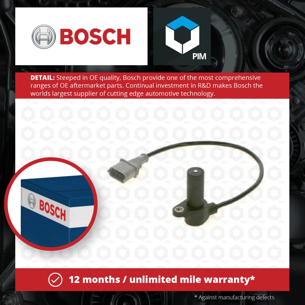 Bosch RPM / Crankshaft Sensor 0261210204 [PM658476]