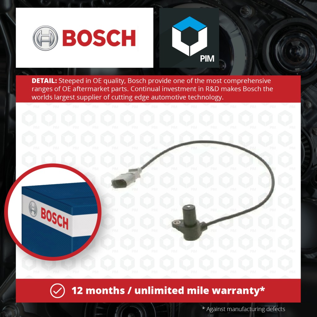 Bosch RPM / Crankshaft Sensor 0261210190 [PM658475]