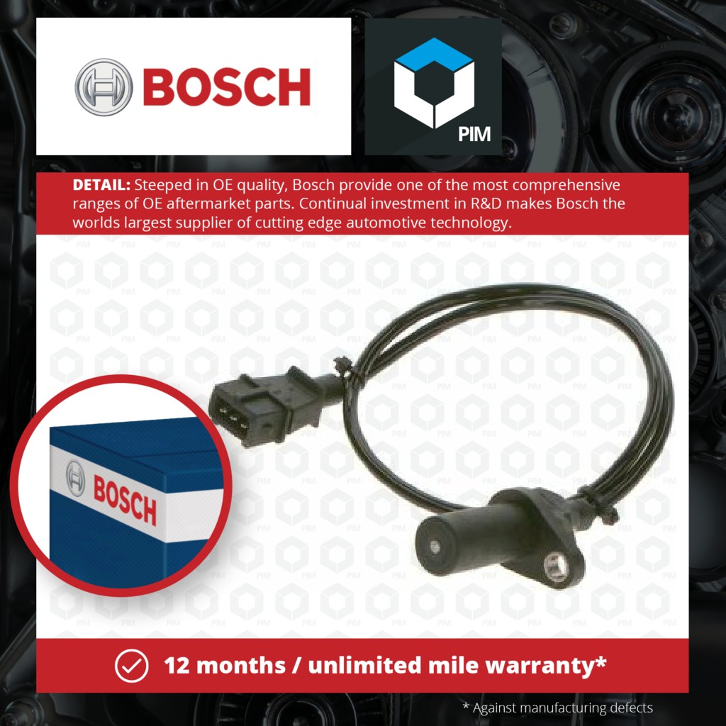 Bosch RPM / Crankshaft Sensor 0261210124 [PM658458]