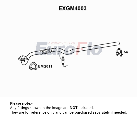 EuroFlo Exhaust Pipe Centre EXGM4003 [PM1697362]