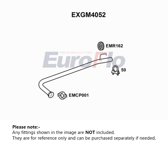 EuroFlo Exhaust Pipe Centre EXGM4052 [PM1697405]