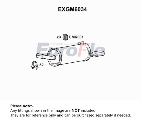 EuroFlo Exhaust Back / Rear Box EXGM6034 [PM1697448]